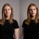 Before (left) and after (right) editing in PortraitPro.